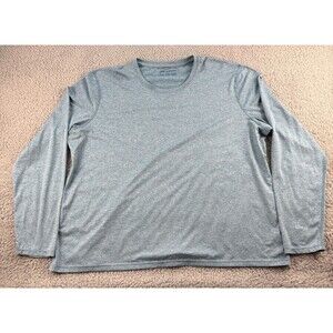 Life is Good Men's Solid Long Sleeve Active Tee Shirt XXL Persian Blue 50+ UPF